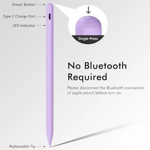 DIGIROOT Stylus Pen for iPad | Fast Charge, Palm Rejection, Compatible with 2018-2025 iPad Models thumbnail 8