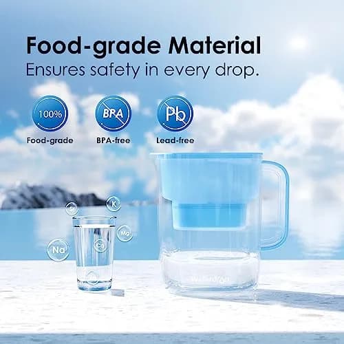 Waterdrop PT-07B-A Alkaline Water Filter Pitcher 10-Cup 3.8L (100 Gallons) | Improves Coffee Taste thumbnail 8