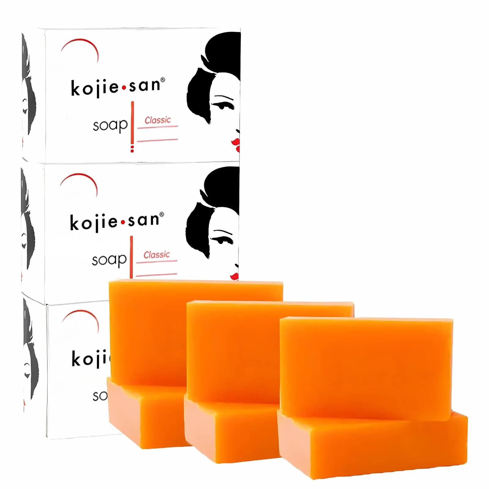 Kojie San Skin Brightening Bar Soap 130g (65g x 2) | Original Kojic Acid, Dark Spot Remover with Glycerin & Tea Tree Oil — 100g x 6 Bars