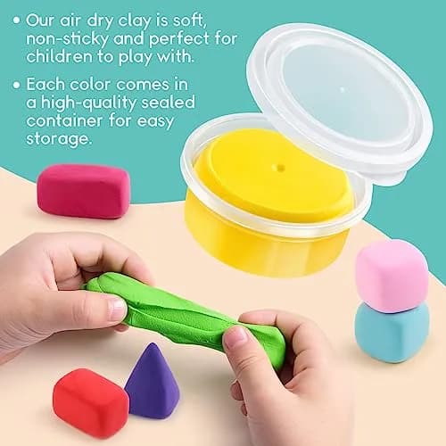 Drama Planet Mini Dessert Clay Kit for Kids, Make & Display Clay Treats | 12 Colors thumbnail 6