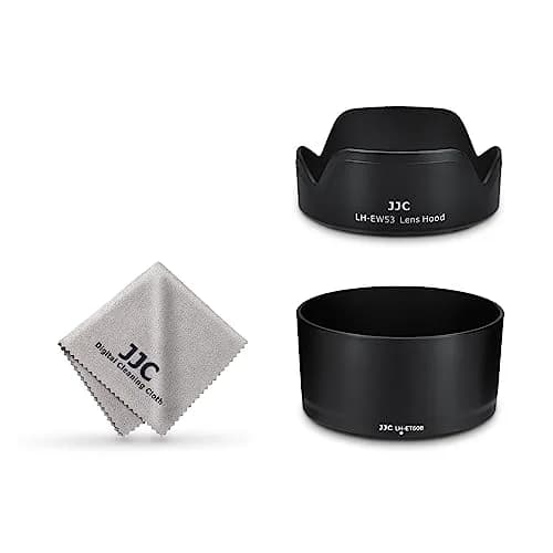 JJC Lens Hoods for Canon R50 R100 (RF-S 18-45mm & 55-210mm) Replaces ET-60B EW-53 | Dual Pack thumbnail 1