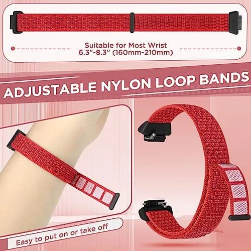 WNIPH Nylon Bands for Fitbit Inspire 3/2/HR/Ace 3/2, 3-Pack, Adjustable Solo Loop Wristbands thumbnail 4