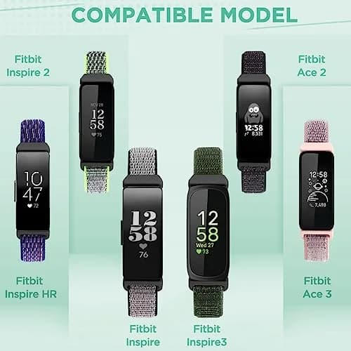 WNIPH Nylon Bands Compatible for Fitbit Inspire 3/2/HR/Ace 3/2 3-Pack | Adjustable Sport Replacement Straps 2cm (0.79in) thumbnail 3