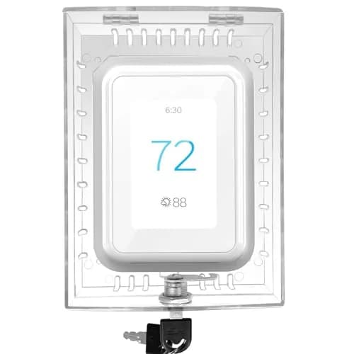 Young Dance Universal Thermostat Lock Box with Key, Clear Acrylic, 19.99cm x 14cm x 4.8cm | Prevents Tampering & Saves Energy thumbnail 1