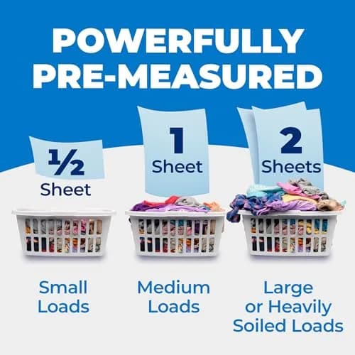 Arm & Hammer 5-in-1 Power Sheets Laundry Detergent, Fresh Linen, 50 Count | Eco-Friendly Concentrated Formula thumbnail 7