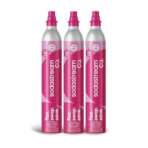 SodaStream 3 x 60L Pink Quick Connect CO2 Cylinders | Makes Up to 180 Liters Sparkling Water thumbnail 1