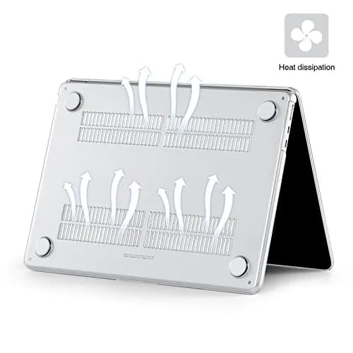 EooCoo Crystal Clear Hard Case for MacBook Air 15 inch M2-M5 (2023-2026) | Includes Keyboard Cover & Screen Protector thumbnail 6