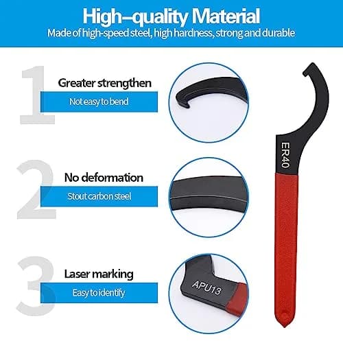 Mdvora 10pcs Coilover Spanner Wrench Set | Heavy-Duty High-Speed Steel, 10 Sizes, Red & Black thumbnail 4