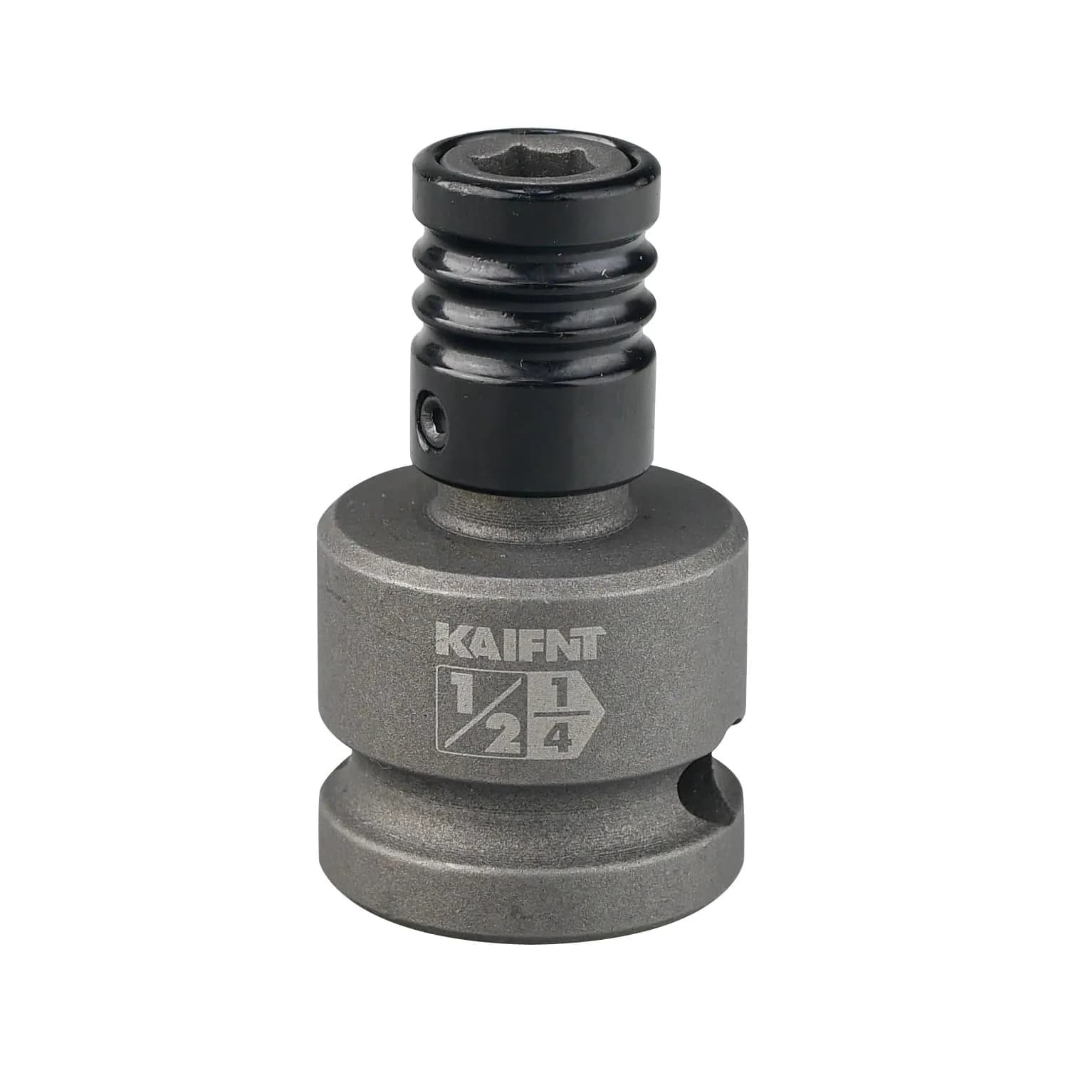 KAIFNT 1/4-inch Drive to 1/4-inch Hex Bit Holder Socket | Quick Change Impact Adapter, Chrome Vanadium Steel — 1/2" Drive x 1/4" Hex