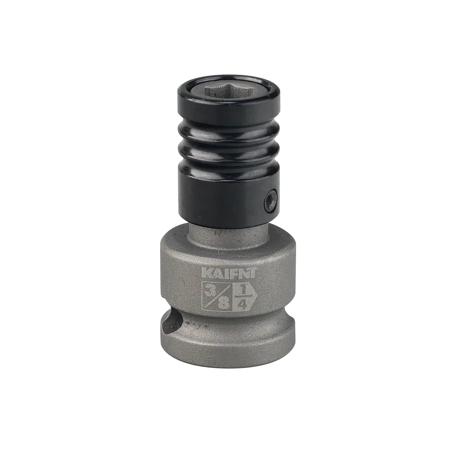 KAIFNT 1/4-inch Drive to 1/4-inch Hex Bit Holder Socket | Quick Change Impact Adapter, Chrome Vanadium Steel — 3/8" Drive x 1/4" Hex