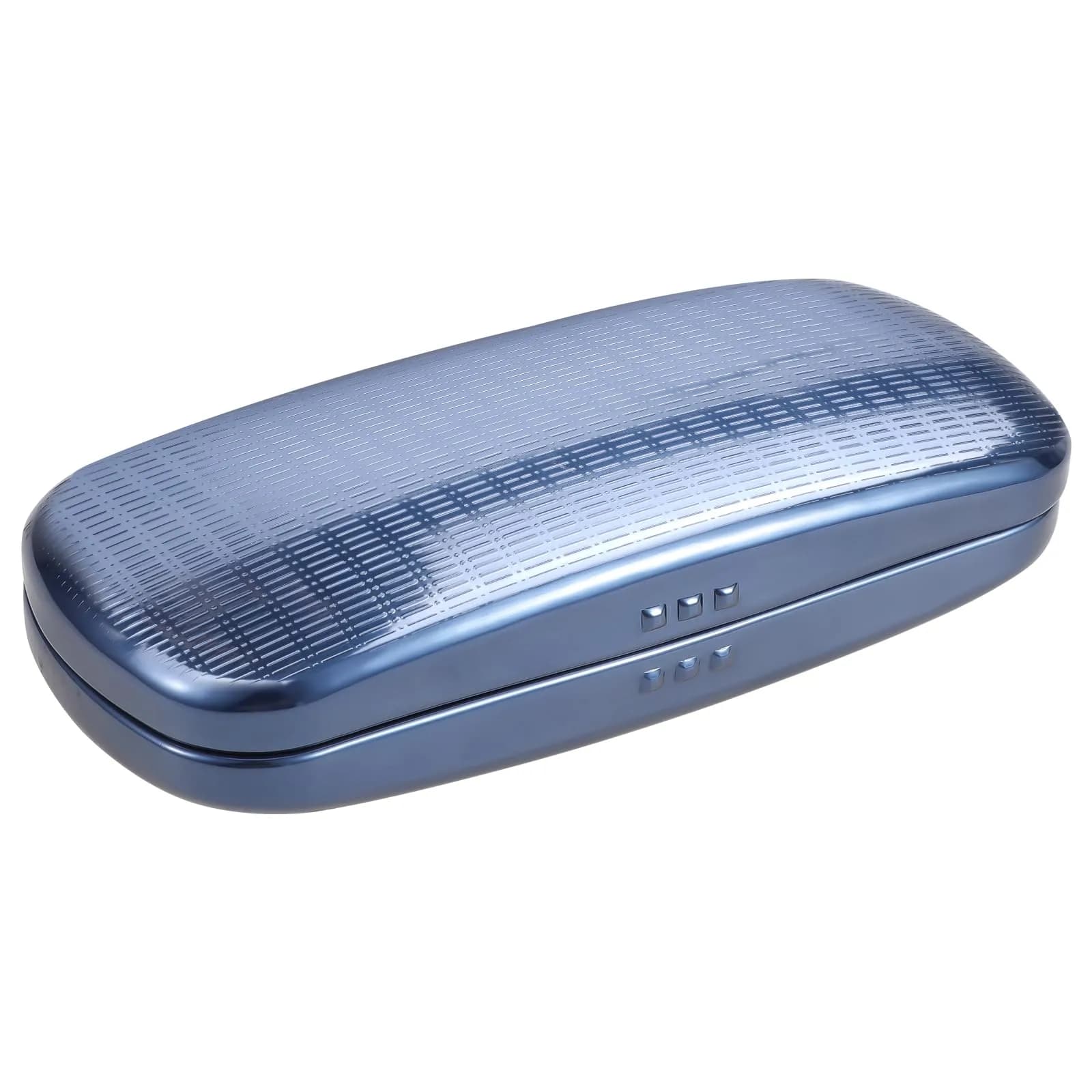 Hifot Metal Eyeglass Case, Hard Shell, Aluminum Spectacles Box, 15.5cm x 6.5cm | Stylish & Durable — Blue