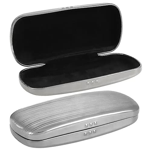 Hifot Metal Eyeglass Case, Hard Shell, Aluminum Spectacles Box, 15.5x6.5cm | Stylish & Durable Eyewear Protection thumbnail 1