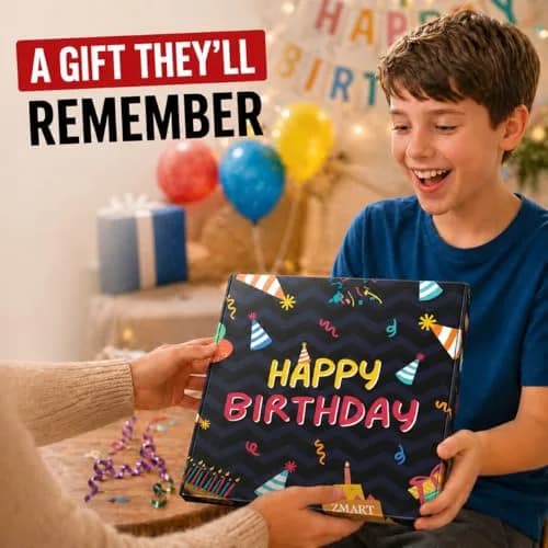 Zmart 10th Birthday Socks Gift Box - Celebration for 10 Year Old Boys & Girls | Comfortable Cotton Blend thumbnail 3