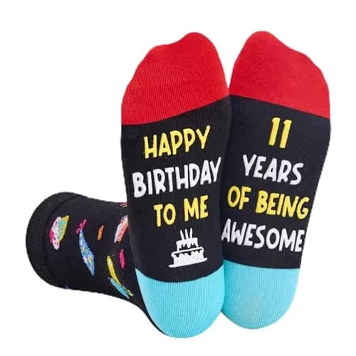 Zmart 11th Birthday Socks Gift Box - Celebration for 11 Year Old Boys & Girls, Birthday Party Favors, Christmas Stocking Stuffer Present thumbnail 1
