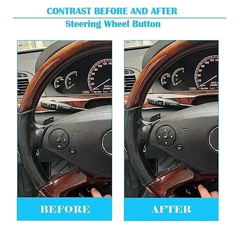 NPSNGSJY Car Button Sticker Fit for Mercedes Benz W204 C-Class 2008-2014 | Interior Decal for Steering & AC Buttons thumbnail 3