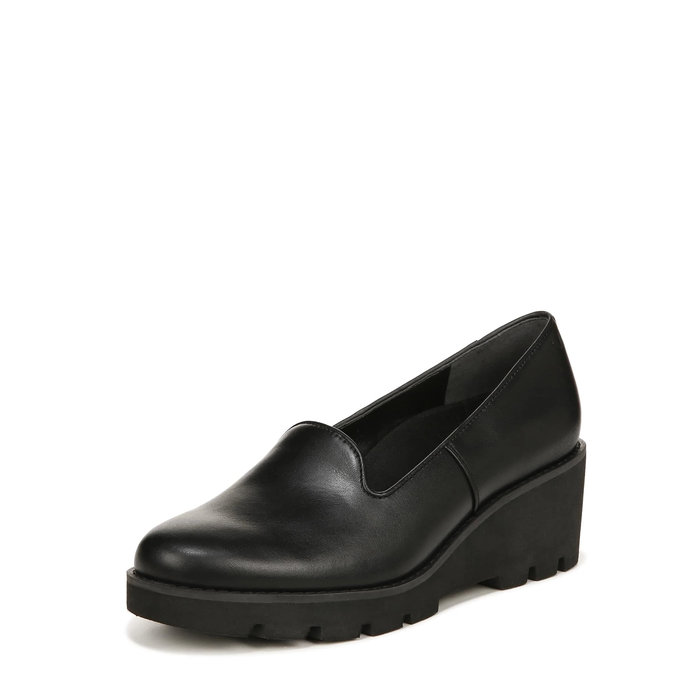 Vionic Women’s Aster Willa Wedge Dress Shoes Black Leather 8.5 Medium | Supportive Arch Support Orthotic — Black Leather