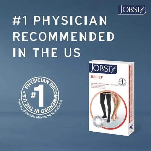 JOBST Relief 20-30 mmHg Compression Stockings Knee High Beige Medium | Support for Tired, Swollen Legs thumbnail 3