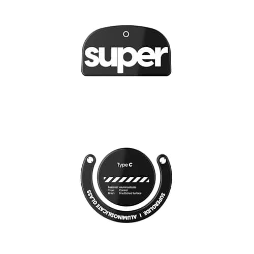 Pulsar Gaming Gears Superglide Type-C Skates for GPro X Superlight 1, Black | Micro-Textured Control Surface, Smooth Glide, Durable Glass thumbnail 1