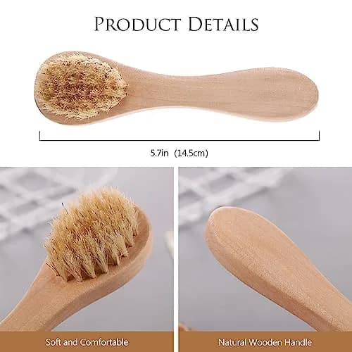 Kootinn Mini Dry Brush Natural Bristle Small Body Brush for Sensitive Areas | Exfoliating Facial & Skin Rejuvenation thumbnail 6