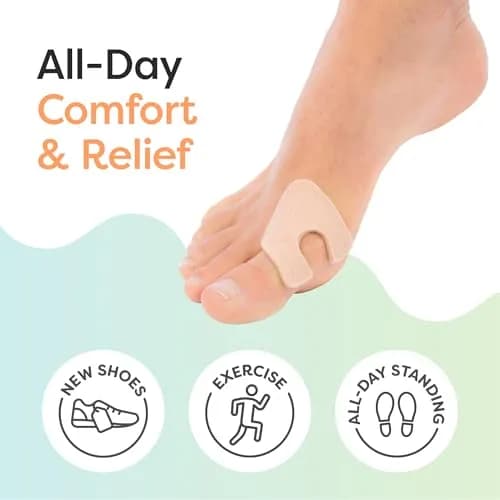 ZenToes U-Shaped Felt Callus Pads, 48 Count | Medical-Grade Felt Cushions for Foot Pain Relief thumbnail 2