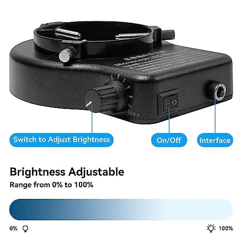 Gringoo 144 LED Ring Light Illuminator for Stereo Microscopes | Adjustable Brightness 0-100% thumbnail 3