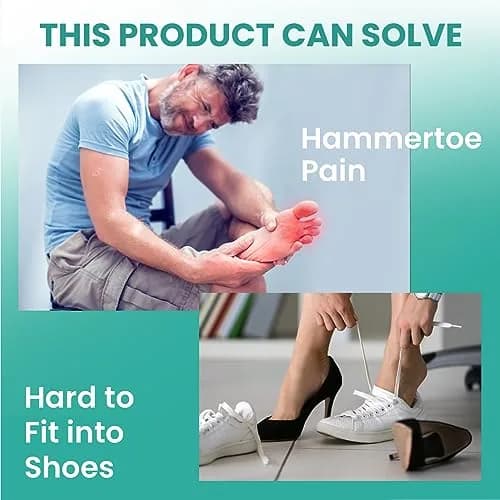 Welnove Hammertoe Corrector 6 Pack Toe Splints - Soft Gel Toe Straighteners for Bent, Curled, Crooked, Claw, Hammer Toes - 3 Different Sizes (Green) thumbnail 6