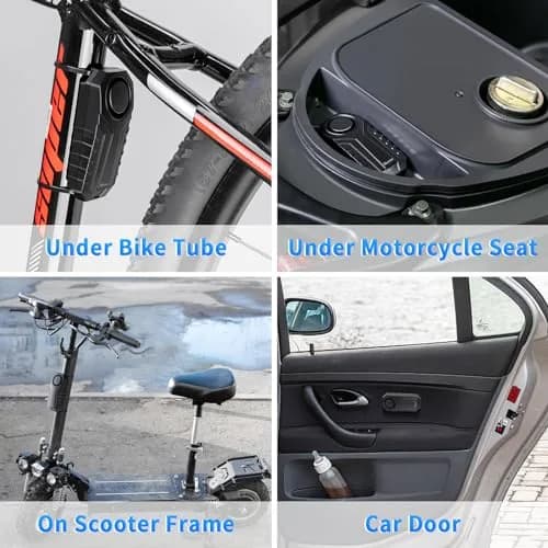 WSDCAM Loud Vibration Sensor Alarm with Remote | 113dB Anti-Theft Security for Bikes, Cars, Mailboxes thumbnail 2