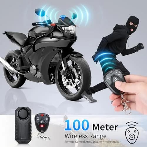 WSDCAM Loud Vibration Sensor Alarm with Remote | 113dB Anti-Theft Security for Bikes, Cars, Mailboxes thumbnail 3