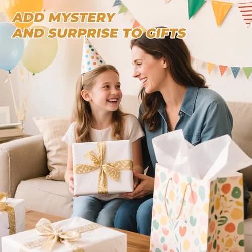 Simetufy White Tissue Paper Sheets 20x30 Inches (115 Sheets) | Archival Quality for Gifts & Crafts thumbnail 6