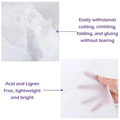 Simetufy White Tissue Paper Sheets 20x30 Inches (115 Sheets) | Archival Quality for Gifts & Crafts thumbnail 3