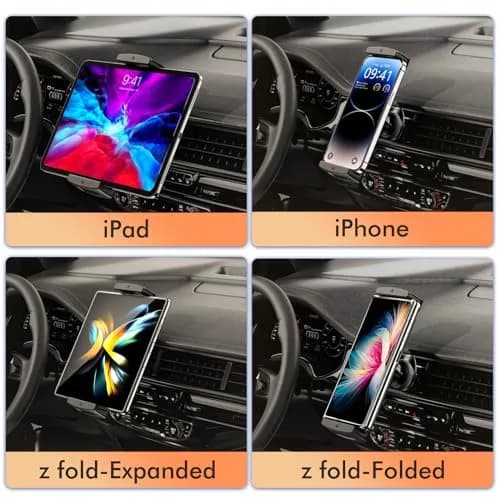 OATSBASF Air Vent Clip Car Phone Mount for Galaxy Fold 8 Ultra/8/7/6 | 360° Rotatable, Heavy-Duty, Universal Compatibility thumbnail 5