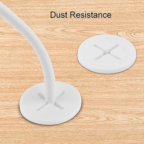 KITANIS 1 Inch Flexible Rubber Desk Grommets, Silicone Cable Cord Grommet Wire Hole Cover for Desks, Tables & Furniture (12 Pack, White) | Organizes Cables & Protects Wires thumbnail 5