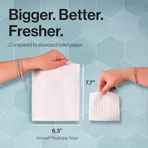 The Honest Company Flushable Wipes Tropical Leaves 336ct (152g) | Hypoallergenic & Septic Safe thumbnail 7