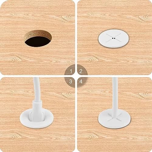 KITANIS Desk Grommet 3/4 Inch Silicone Cable Hole Cover | Durable, Easy Install, Wire Management thumbnail 4