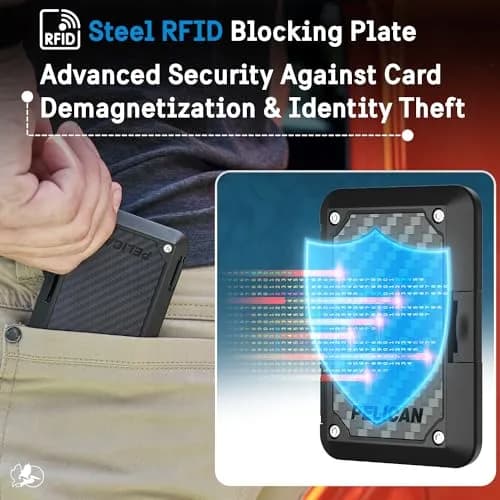 Pelican MagSafe Wallet with RFID Blocking for Cards and Cash - Black | Shields Your Cards from Digital Threats thumbnail 3