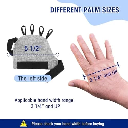 Zipcase Weighted Gloves for Tremors, 0.23 kg (0.5 lb) Each, Gray | Stabilizing Hand Exercise Aid thumbnail 2