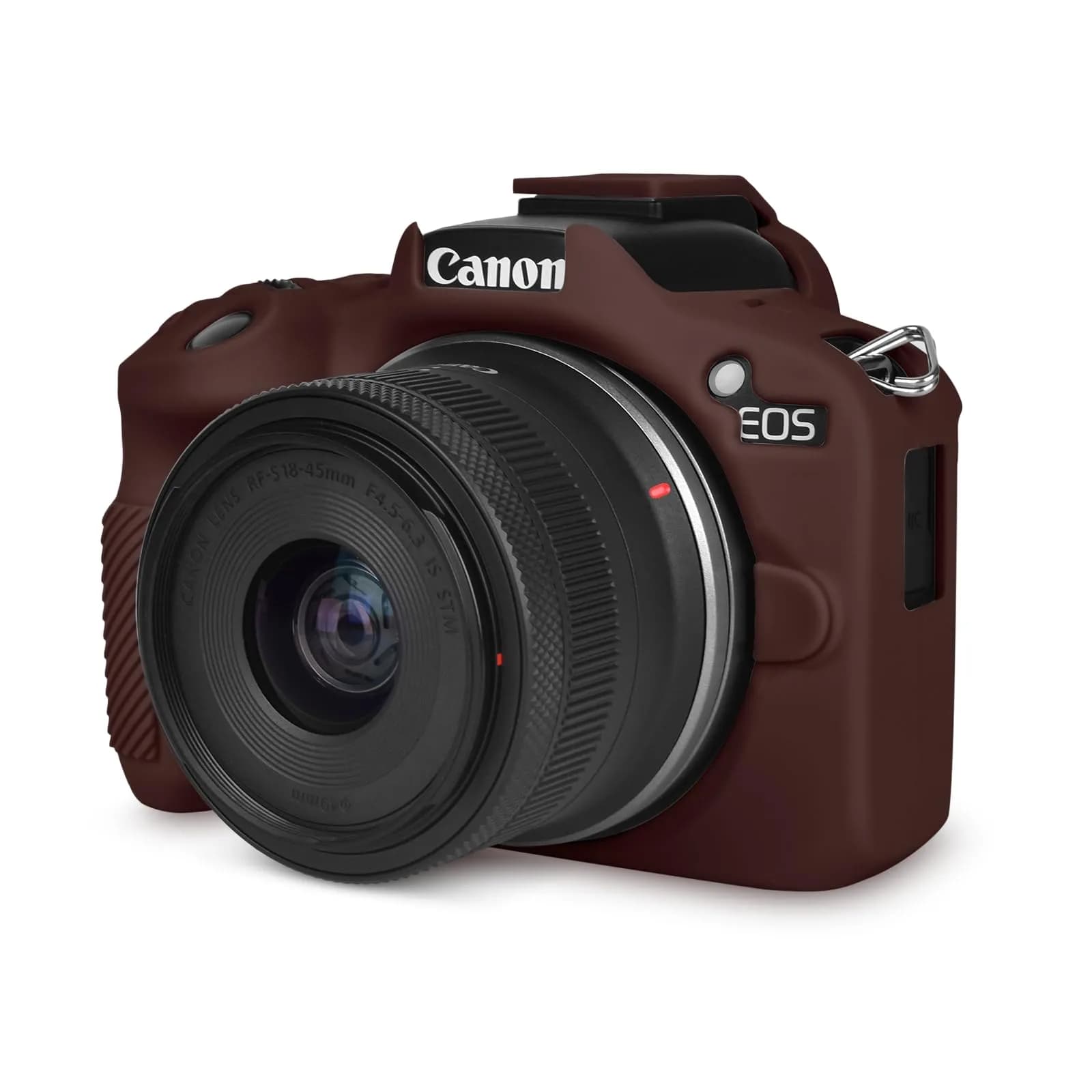 Rieibi EOS R50 Camera Case Soft Silicone Protective Grip Cover for Canon EOS R50 | Coffee - main product image