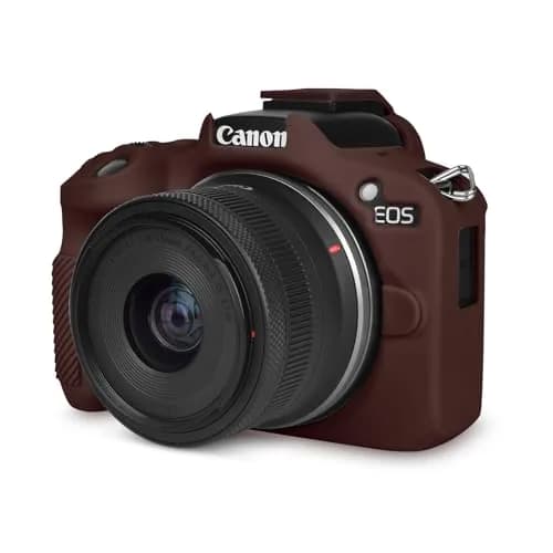 Rieibi EOS R50 Camera Case Soft Silicone Protective Grip Cover for Canon EOS R50 | Coffee thumbnail 1