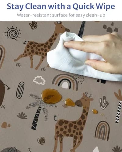 Blissful Diary Baby Splat Mat 128cm x 128cm (50.4 x 50.4 Inch) | Easy Clean Waterproof Floor Protector thumbnail 6