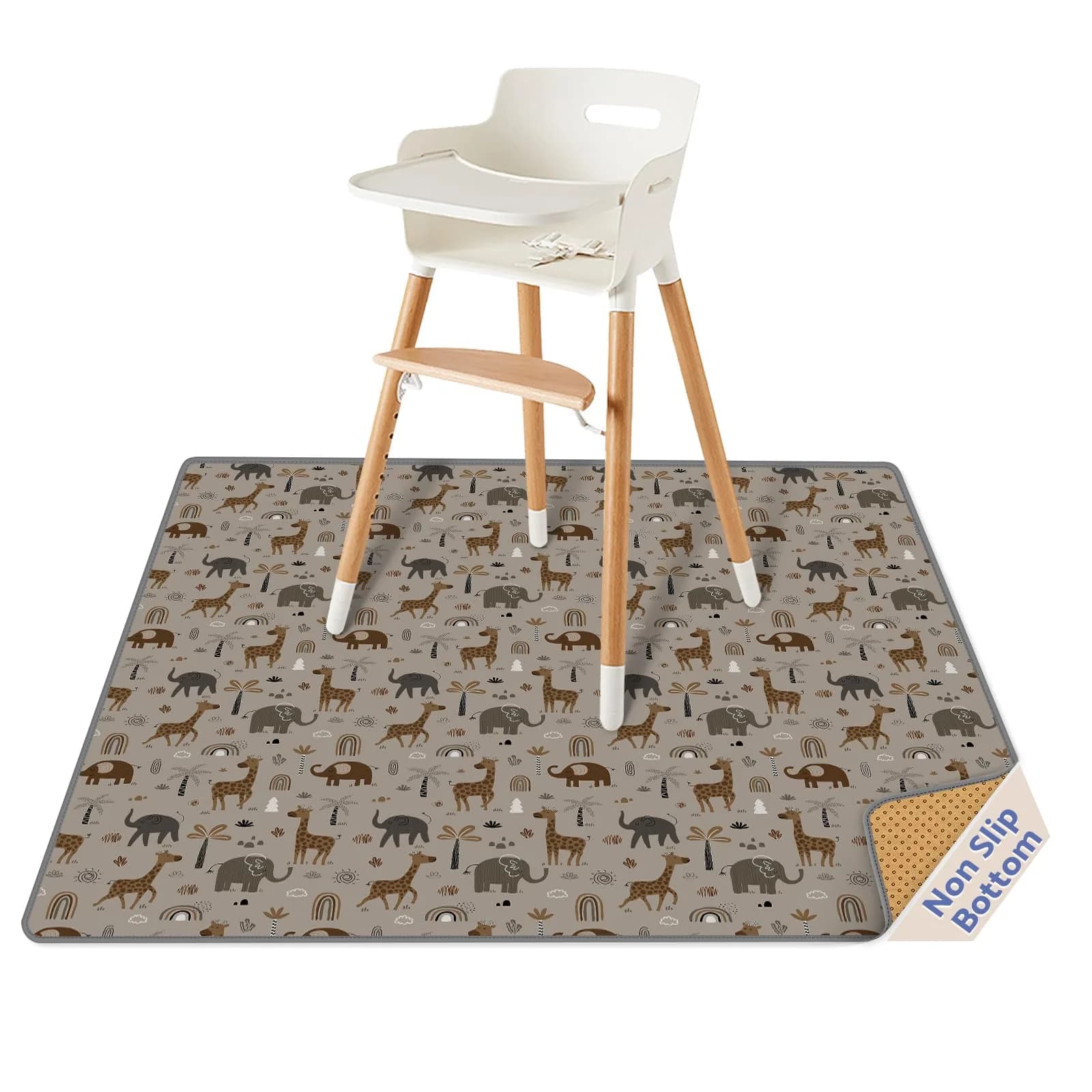 Blissful Diary Baby Splat Mat 128cm x 128cm (50.4 x 50.4 Inch) | Easy Clean Waterproof Floor Protector
