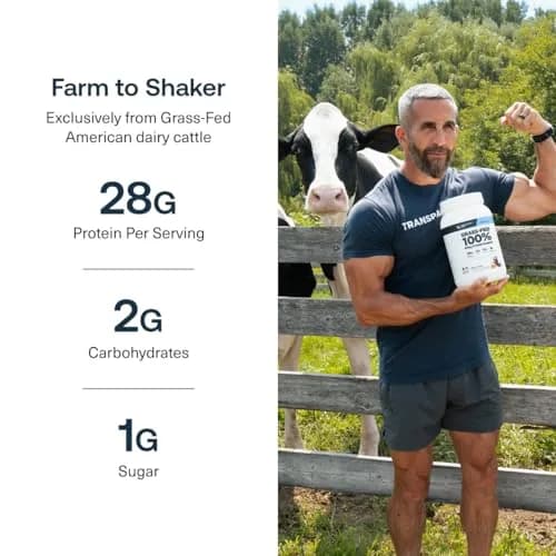 Transparent Labs Grass-Fed Whey Protein Isolate Vanilla Peanut Butter 1.03 kg (2.27 lb) | 28g Protein Per Serving thumbnail 6