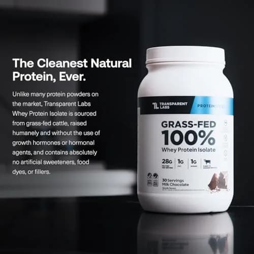 Transparent Labs Grass-Fed Whey Protein Isolate Vanilla Peanut Butter 1.03 kg (2.27 lb) | 28g Protein Per Serving thumbnail 2