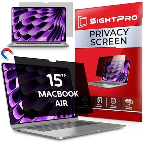 SightPro Magnetic Privacy Screen for MacBook Air 15 Inch (2023-2026 M2-M5) | Black, Dual Finish, Anti-Glare thumbnail 1