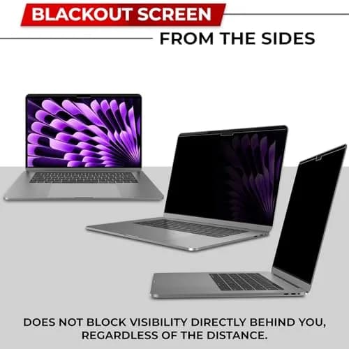 SightPro Magnetic Privacy Screen for MacBook Air 15 Inch (2023-2026 M2-M5) | Black, Dual Finish, Anti-Glare thumbnail 4