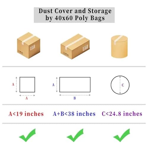 Yotelab Extra Large Clear Plastic Storage Bags 101.6cm x 152.4cm (40"x60") | Heavy Duty 2 Mil Thick for Luggage & Furniture thumbnail 3