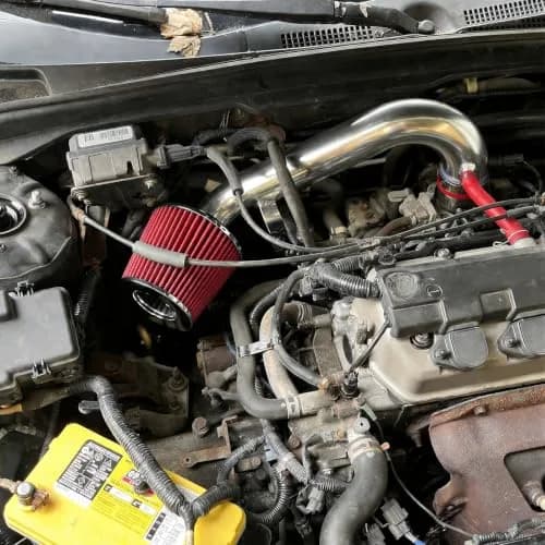 KAX 2.5" Performance Cold Air Intake Kit for 2001-2005 Civic 1.7L | Red thumbnail 8