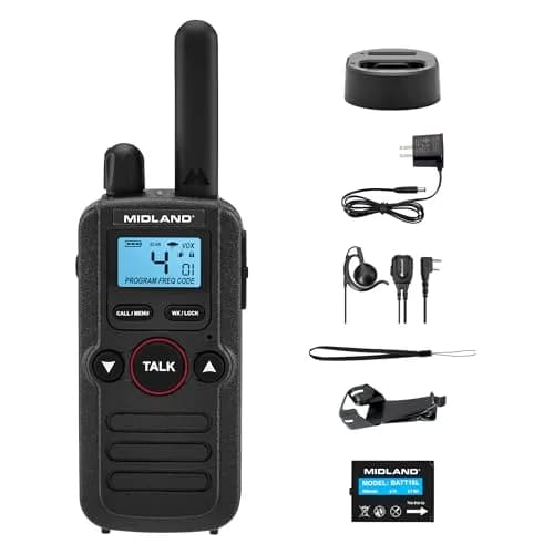 Midland BR180 BizTalk UHF Two-Way Radio 1W | 56 Channels, Black, 1 Pack thumbnail 1