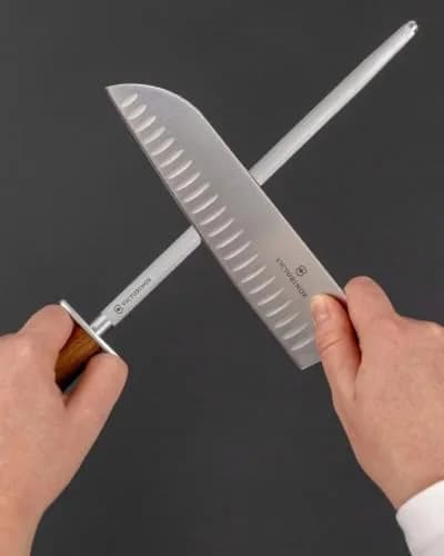 Victorinox Honing Steel with Maple Handle 23 cm (9") | Premium Knife Sharpener for HRC 65 Knives thumbnail 2