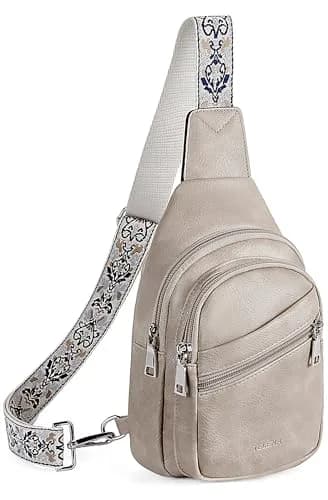 Telena Vegan Leather Sling Bag for Women Crossbody Purse Adjustable Strap Cloud Grey | Hands-Free Convenience thumbnail 1