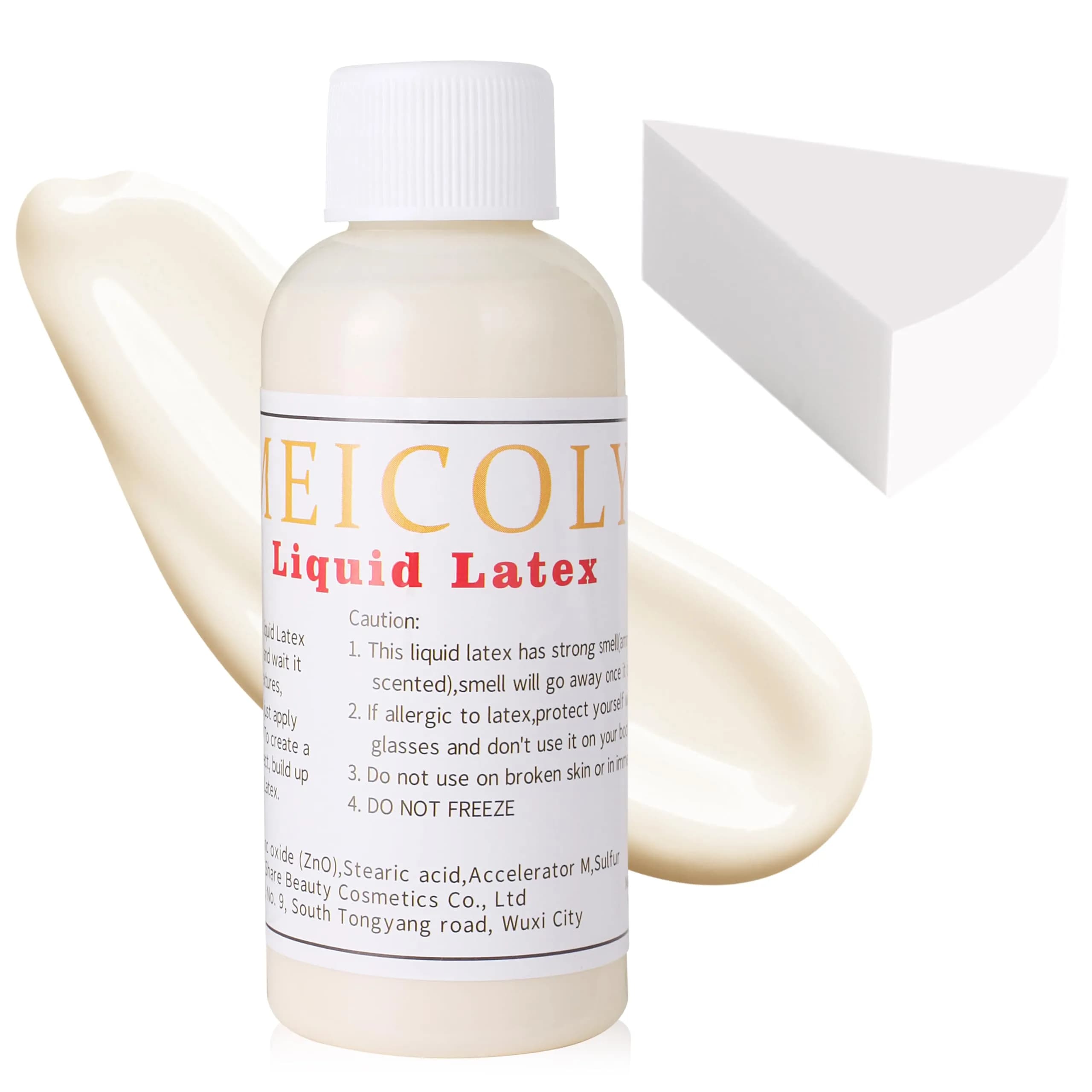 MEICOLY SFX Makeup Kit with Scar Wax & Blood Gel | Realistic Special Effects for Cosplay & Halloween — light flesh liquid latex